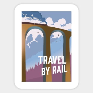 Travel By Rail Sticker